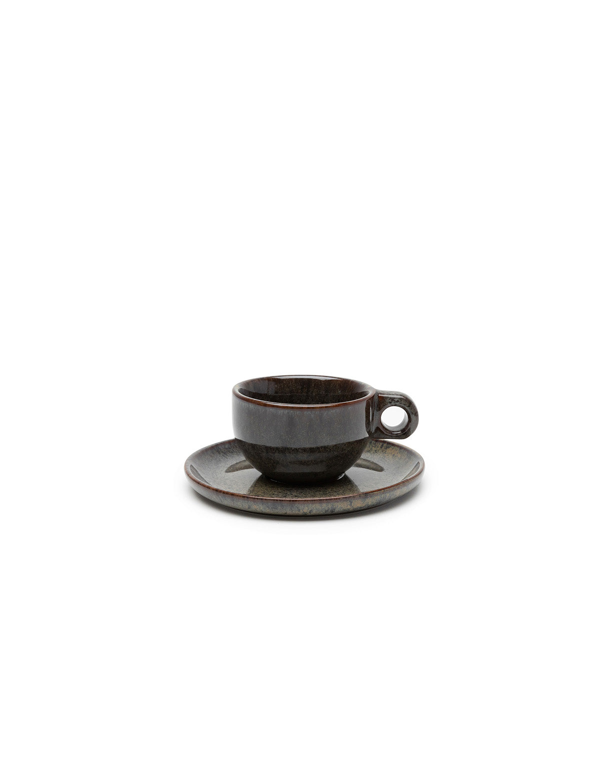 SURFACE Cappuccino cup with saucer Indi gray