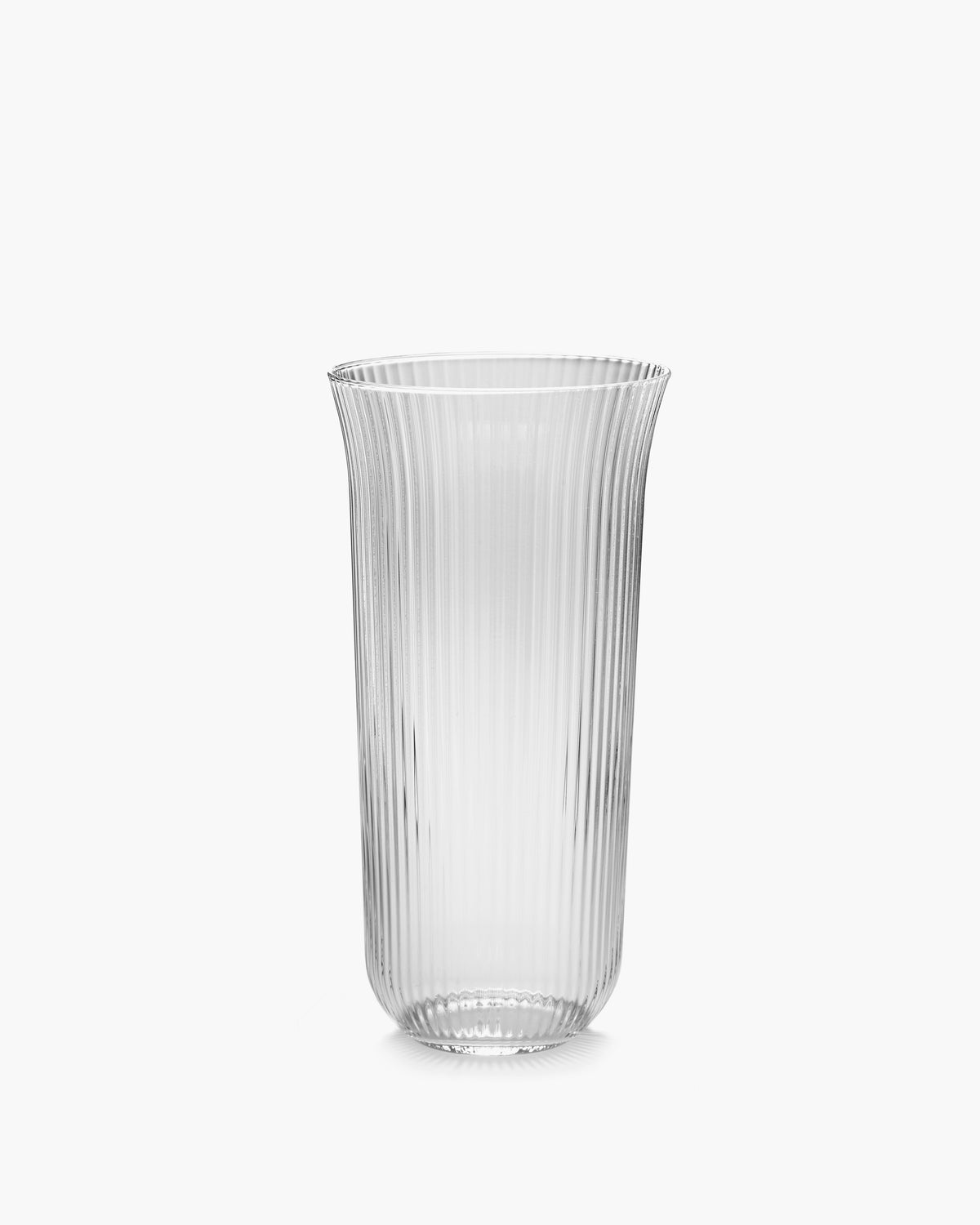 INKU Longdrink transparent ribbed glass, 450 ml