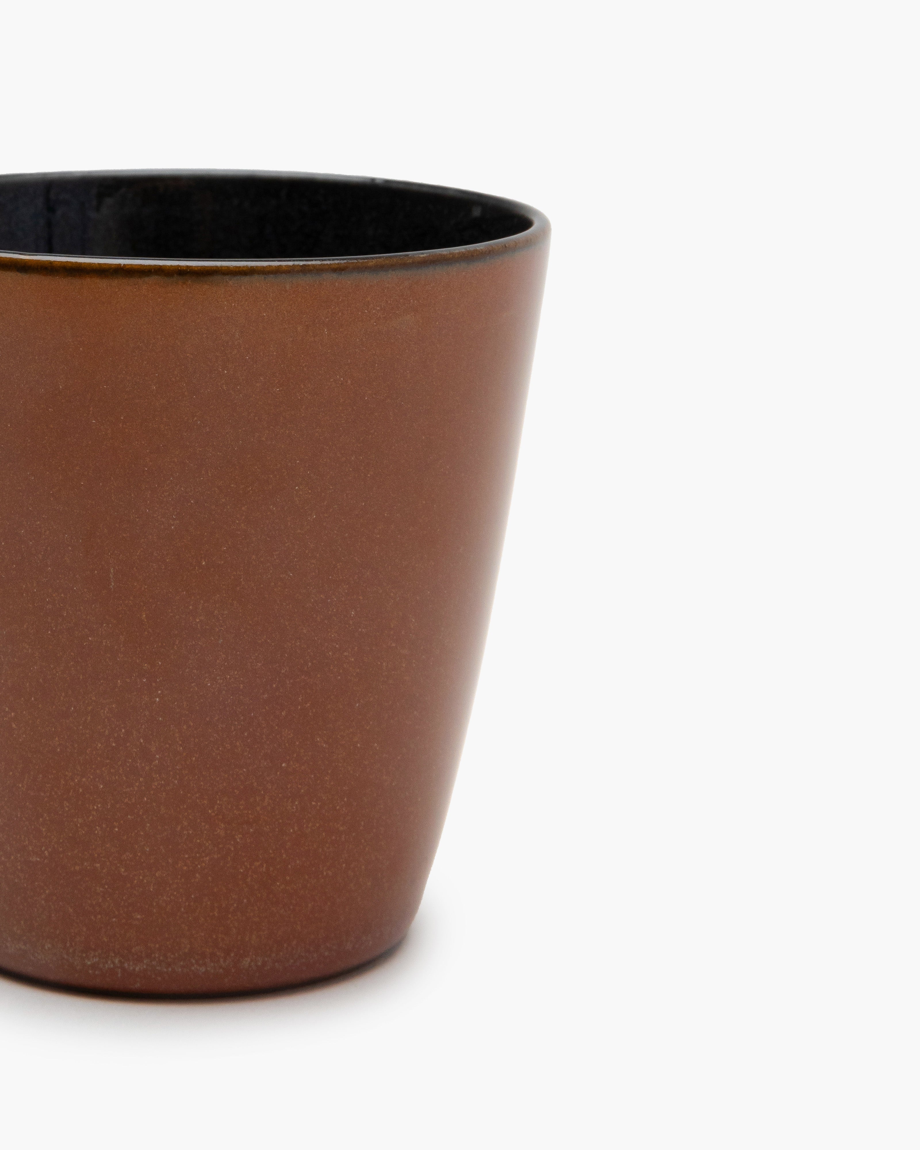 TERRES DE RÊVES Conical cup S, rust/dark blue