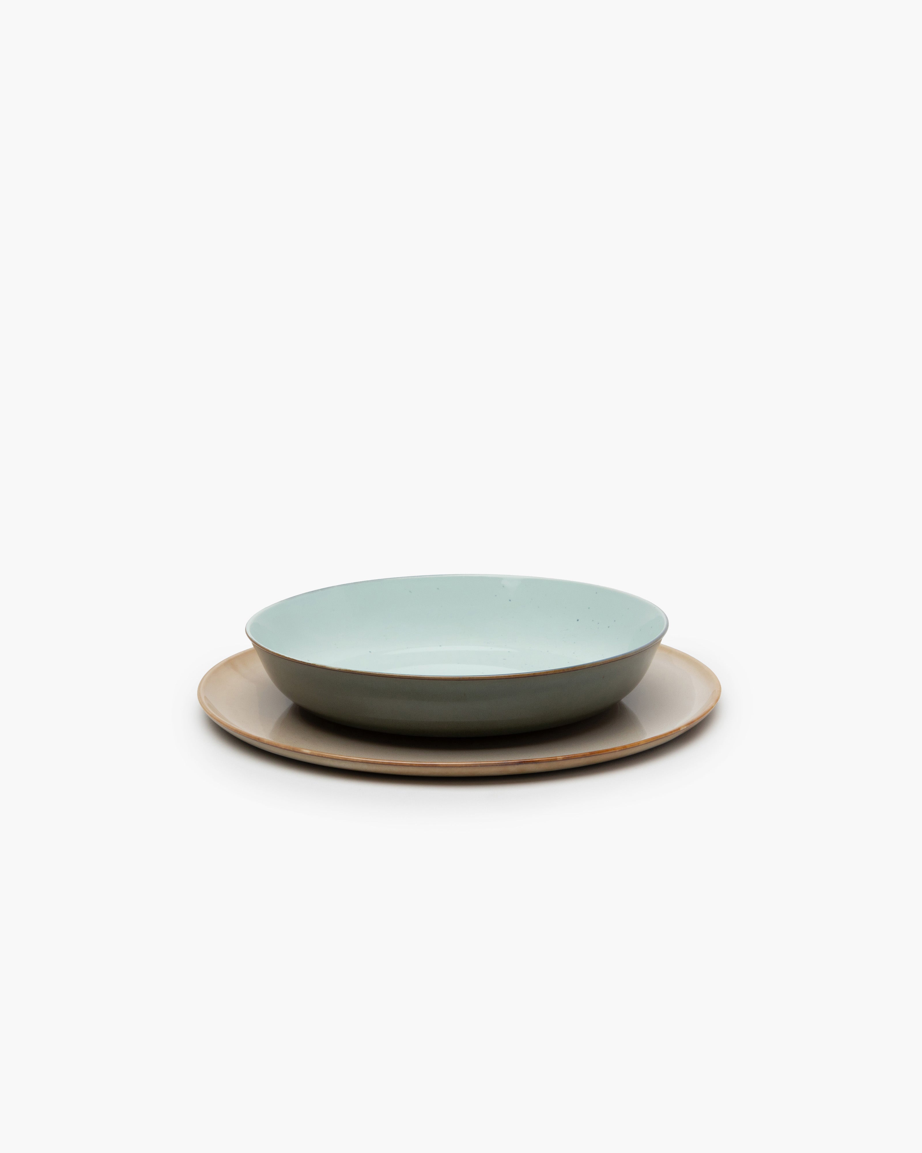 TERRES DE RÊVES Soup plate M, light blue/smokey blue