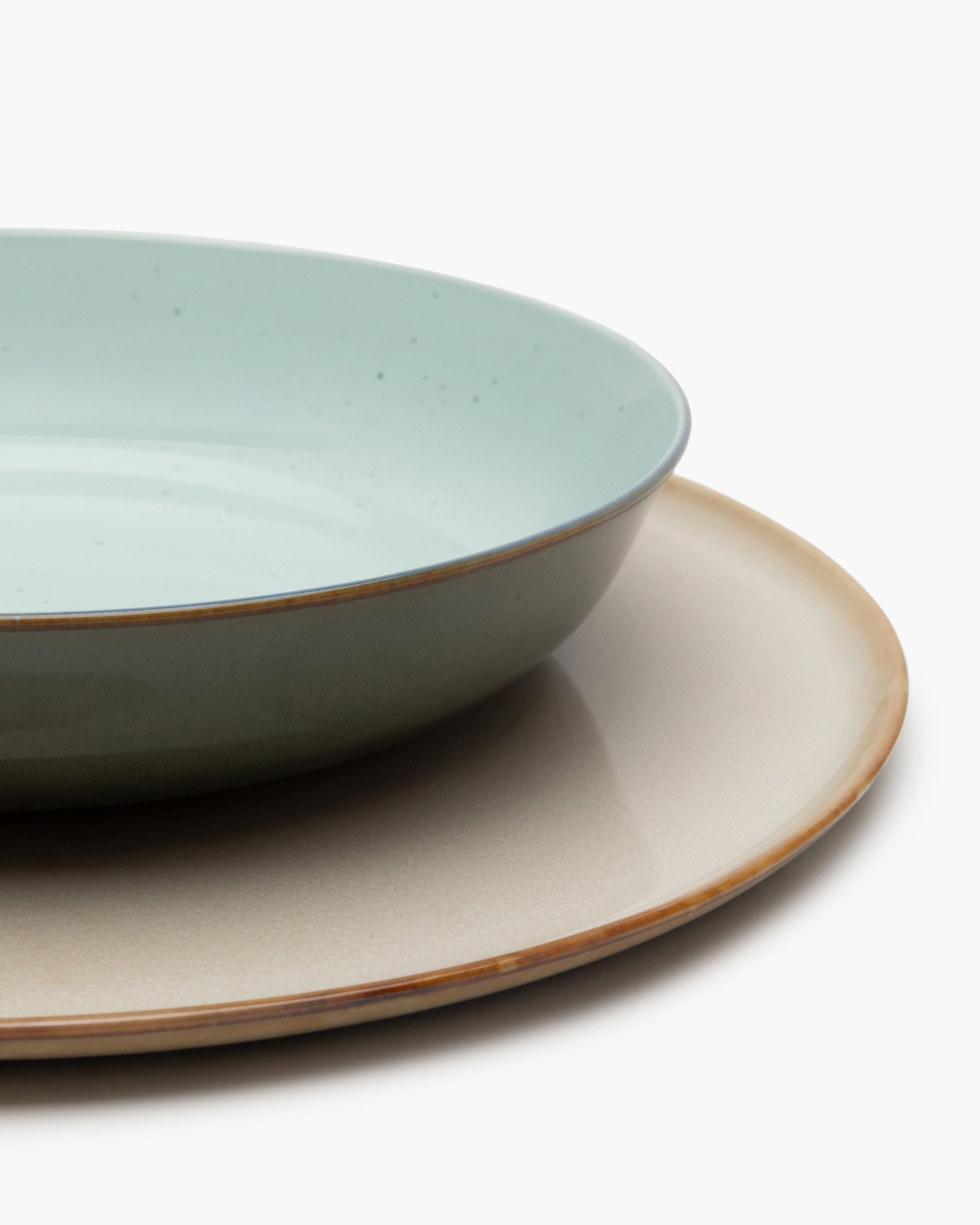 TERRES DE RÊVES Soup plate M, light blue/smokey blue