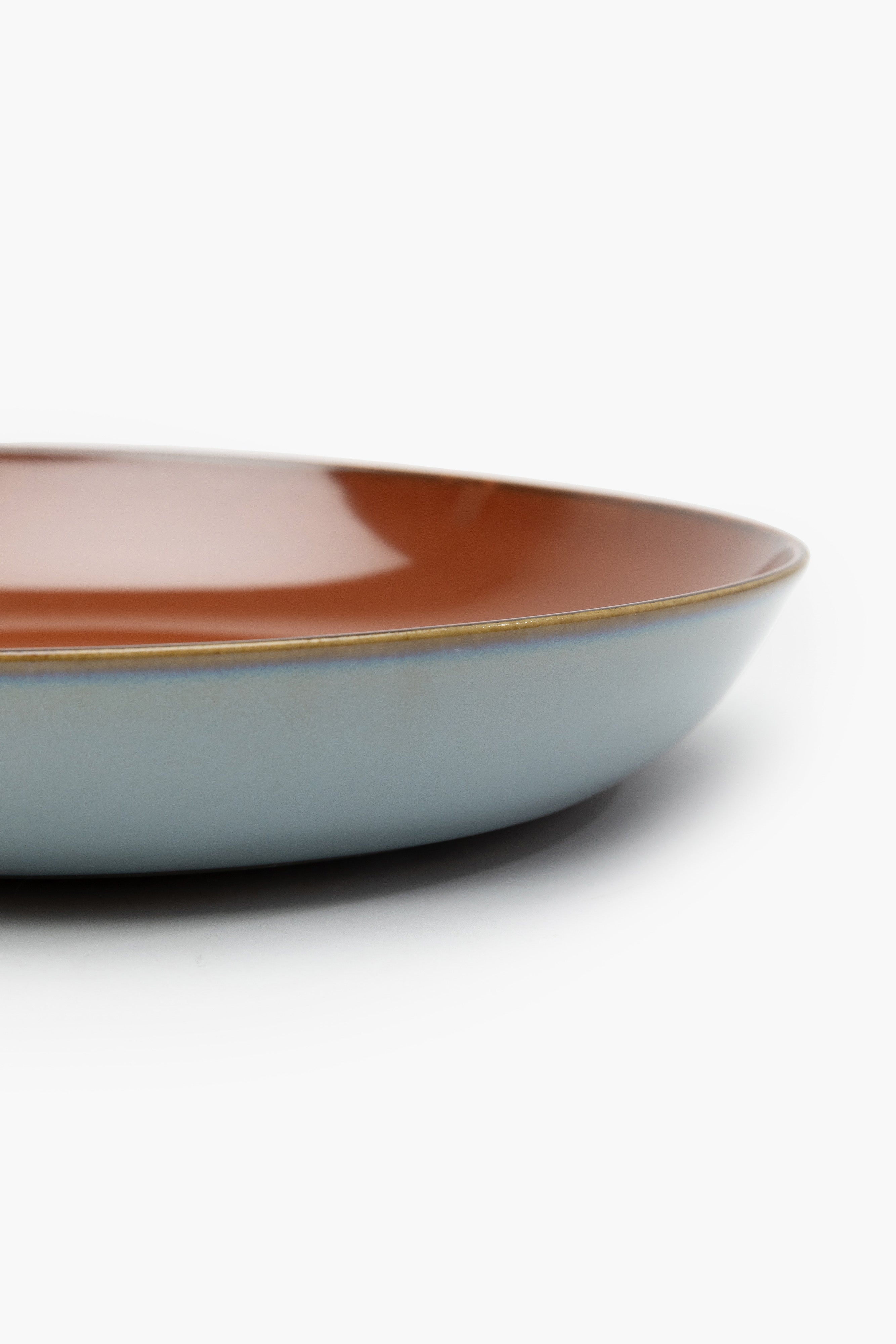 TERRES DE RÊVES Pasta plate, rust/smokey blue