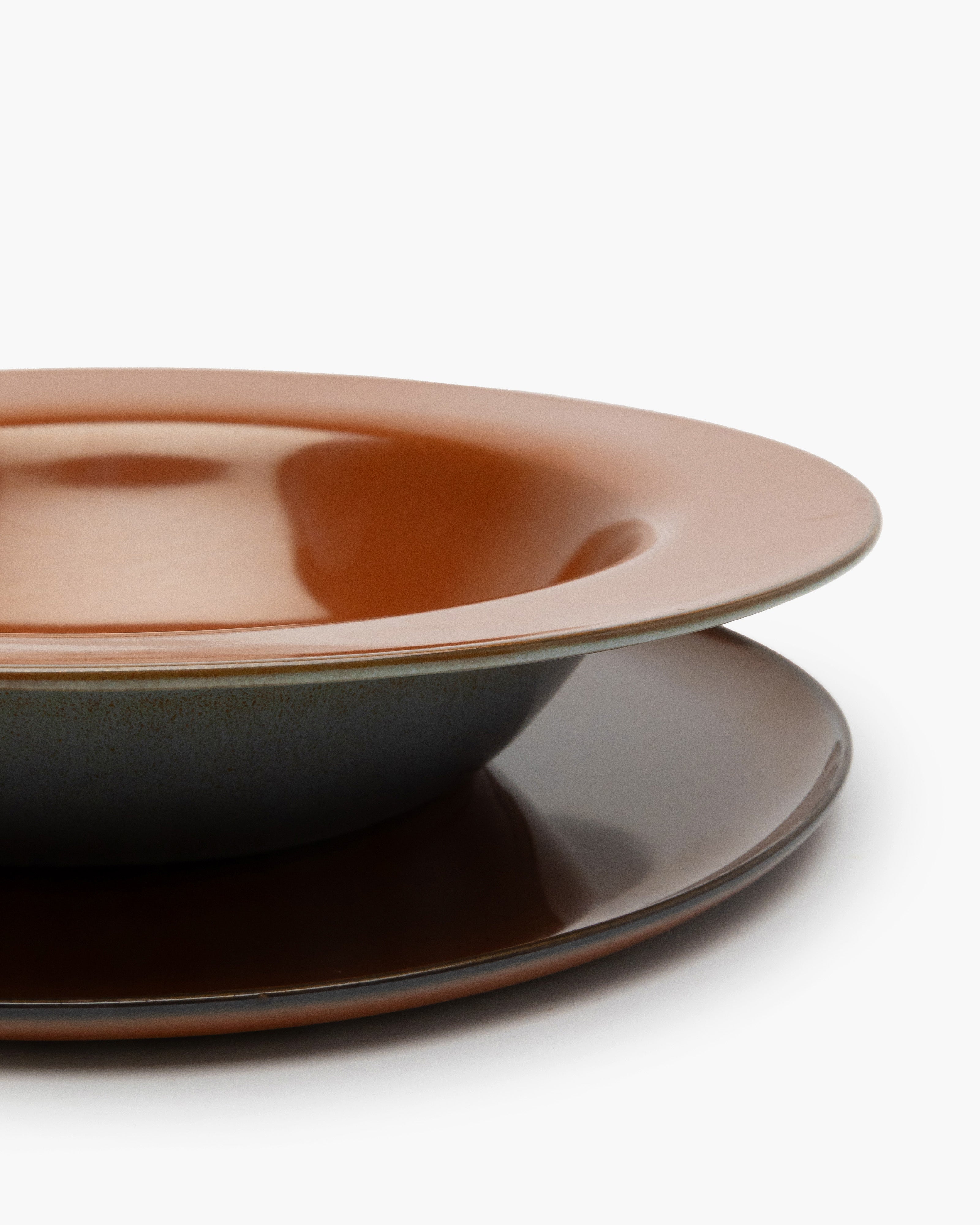 TERRES DE RÊVES Tasting plate L, rust/smokey blue