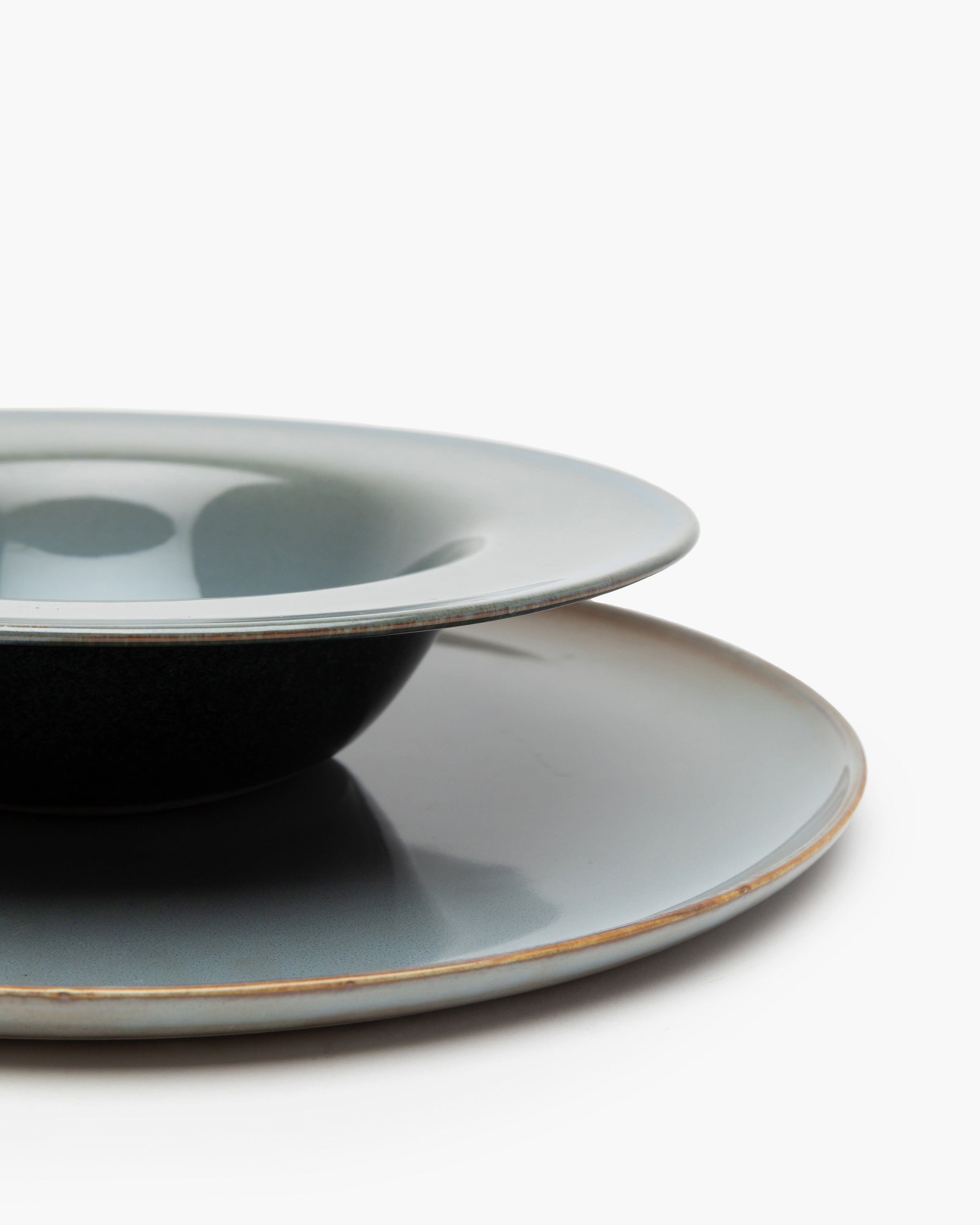 TERRES DE RÊVES Pasta plate S, smoky blue/dark blue