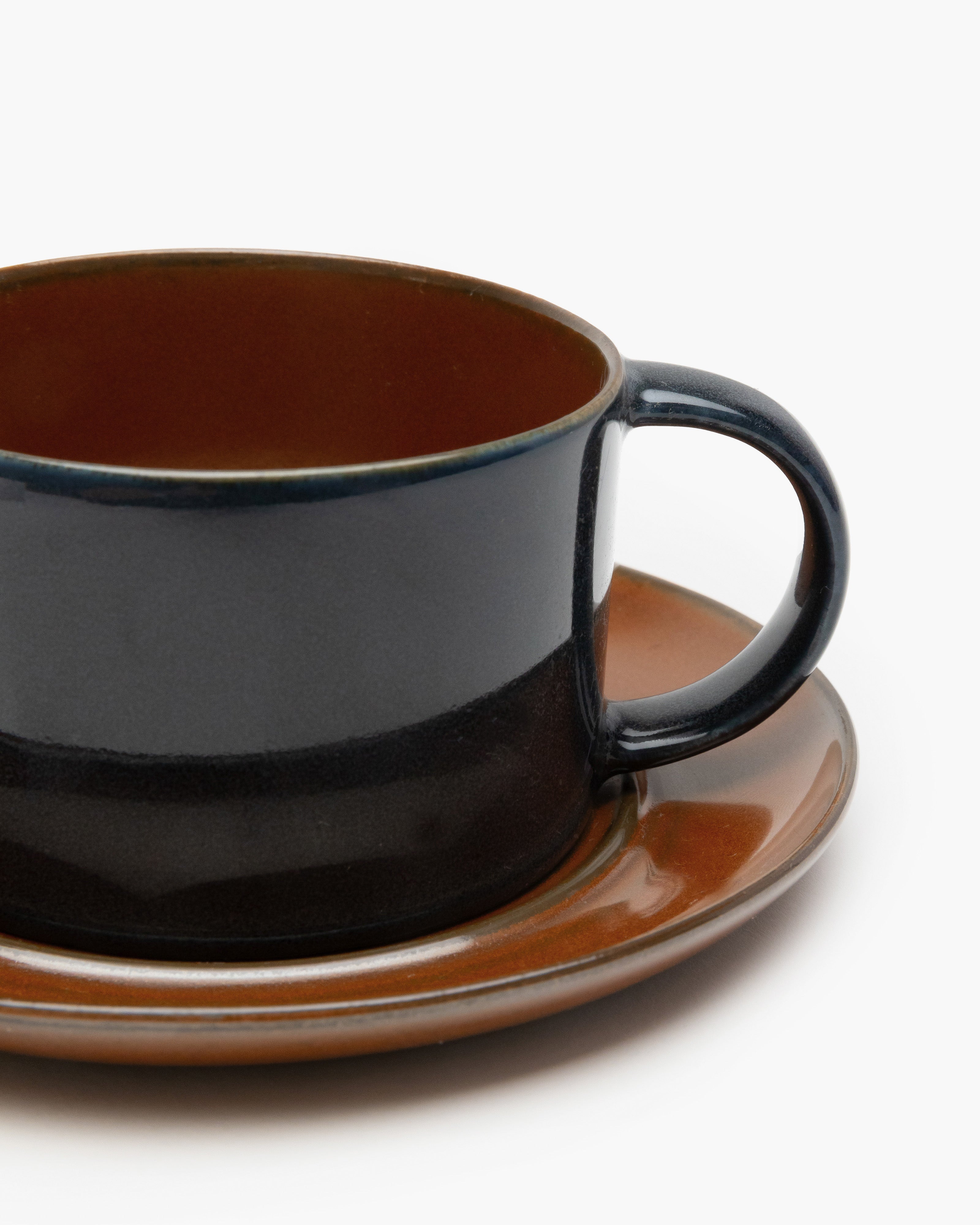TERRES DE RÊVES Coffee cup, rust/dark blue