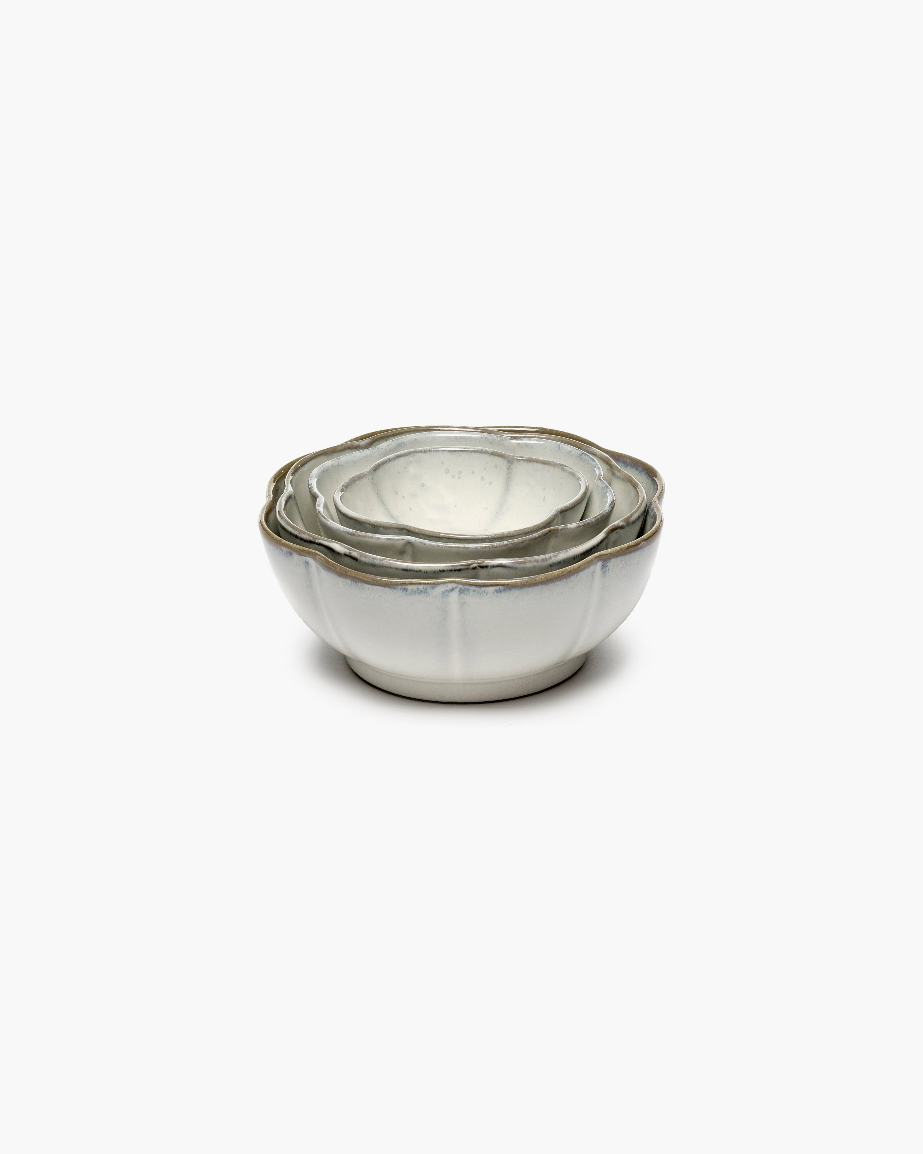 INKU Bowl Ribbed XL, white
