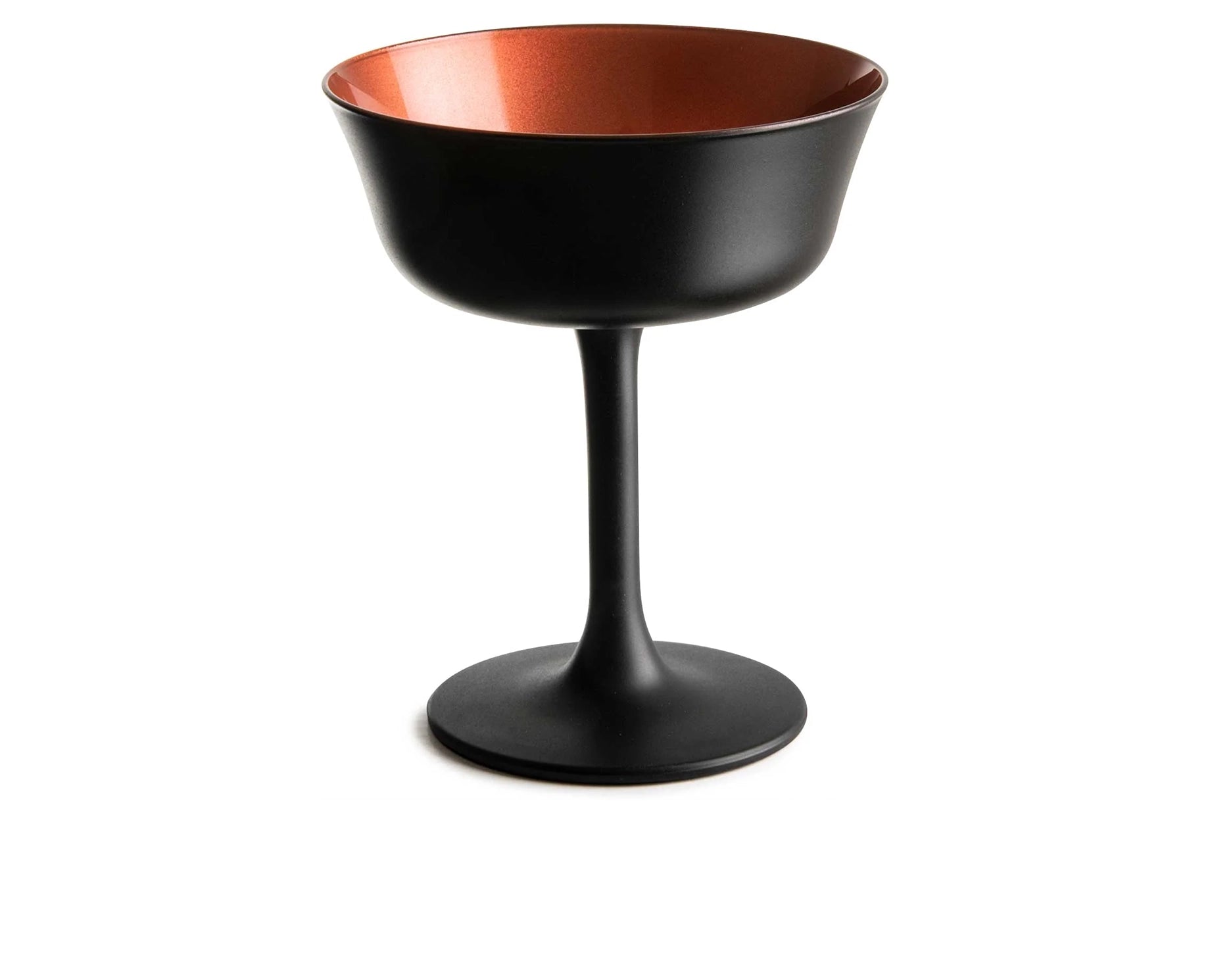 Oro Nero Fizzio Black Champagne Cocktail Glass Saucer, 260 ml