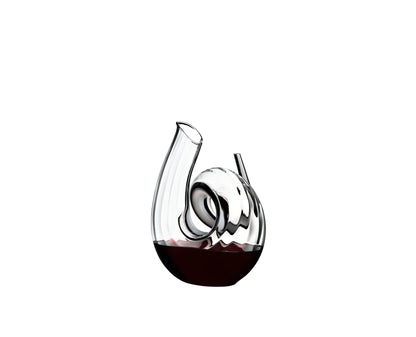 Curly Fatto A Mano Decanter,  white / black