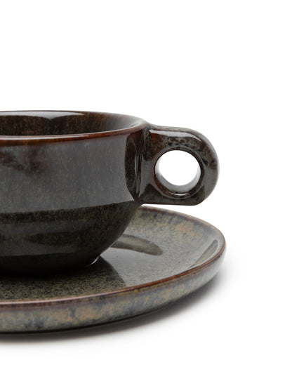 SURFACE Cappuccino cup with saucer Indi gray