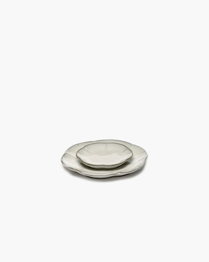 INKU Plate ribbed S, white