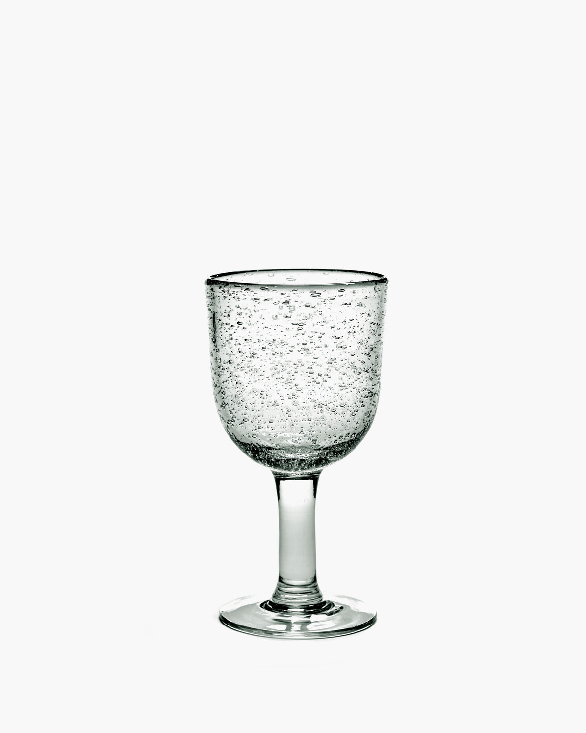 PURE White wine glass transparent with bubbles