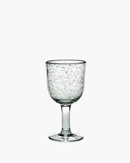 PURE White wine glass transparent with bubbles