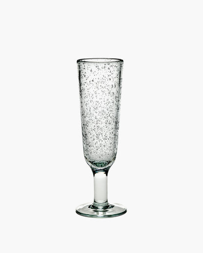 PURE Champagne flute transparent with bubbles, 150 ml