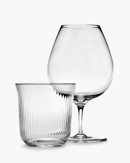 INKU Tumbler L transparent ribbed glass, 300 ml
