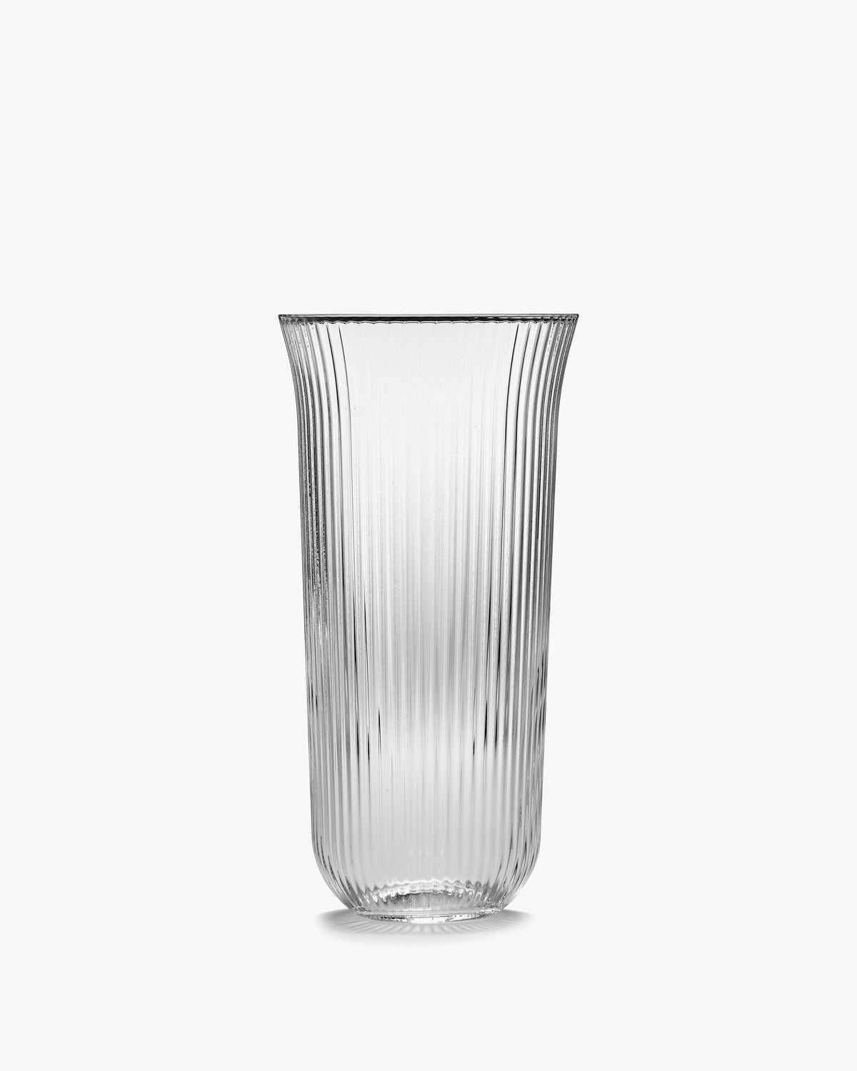 INKU Longdrink transparent ribbed glass, 450 ml