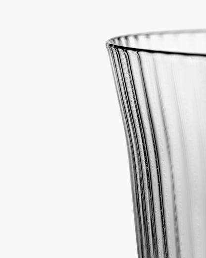 INKU Longdrink transparent ribbed glass, 450 ml