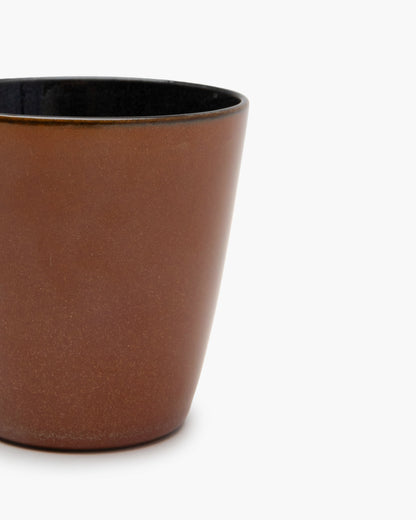 TERRES DE RÊVES Conical cup S, rust/dark blue