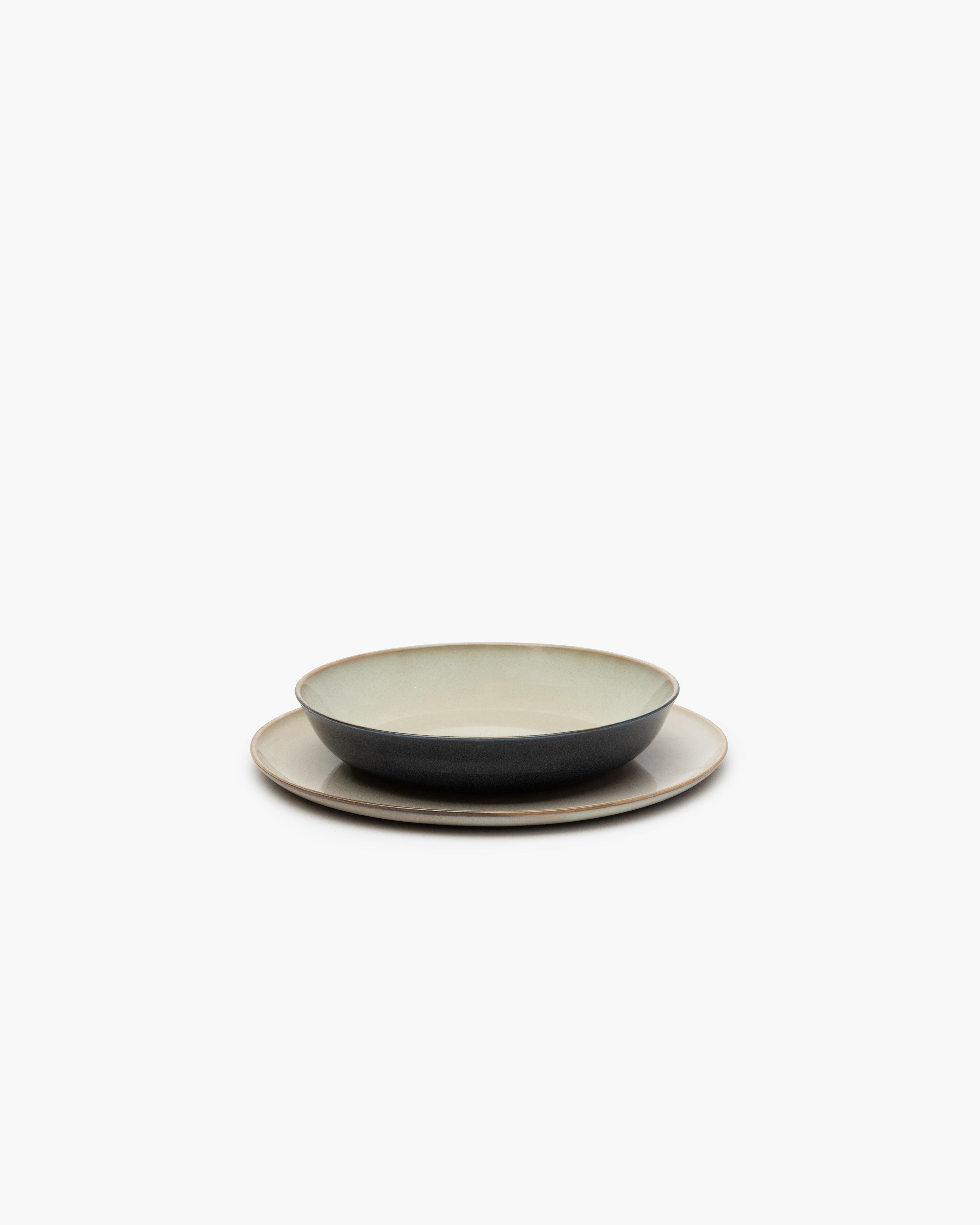 TERRES DE RÊVES Deep plate S, misty gray/dark blue