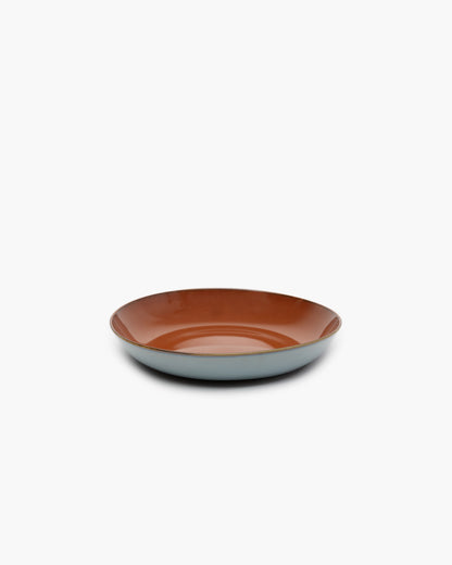TERRES DE RÊVES Pasta plate, rust/smokey blue