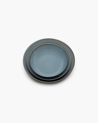 TERRES DE RÊVES Pasta plate, blue grey/dark blue