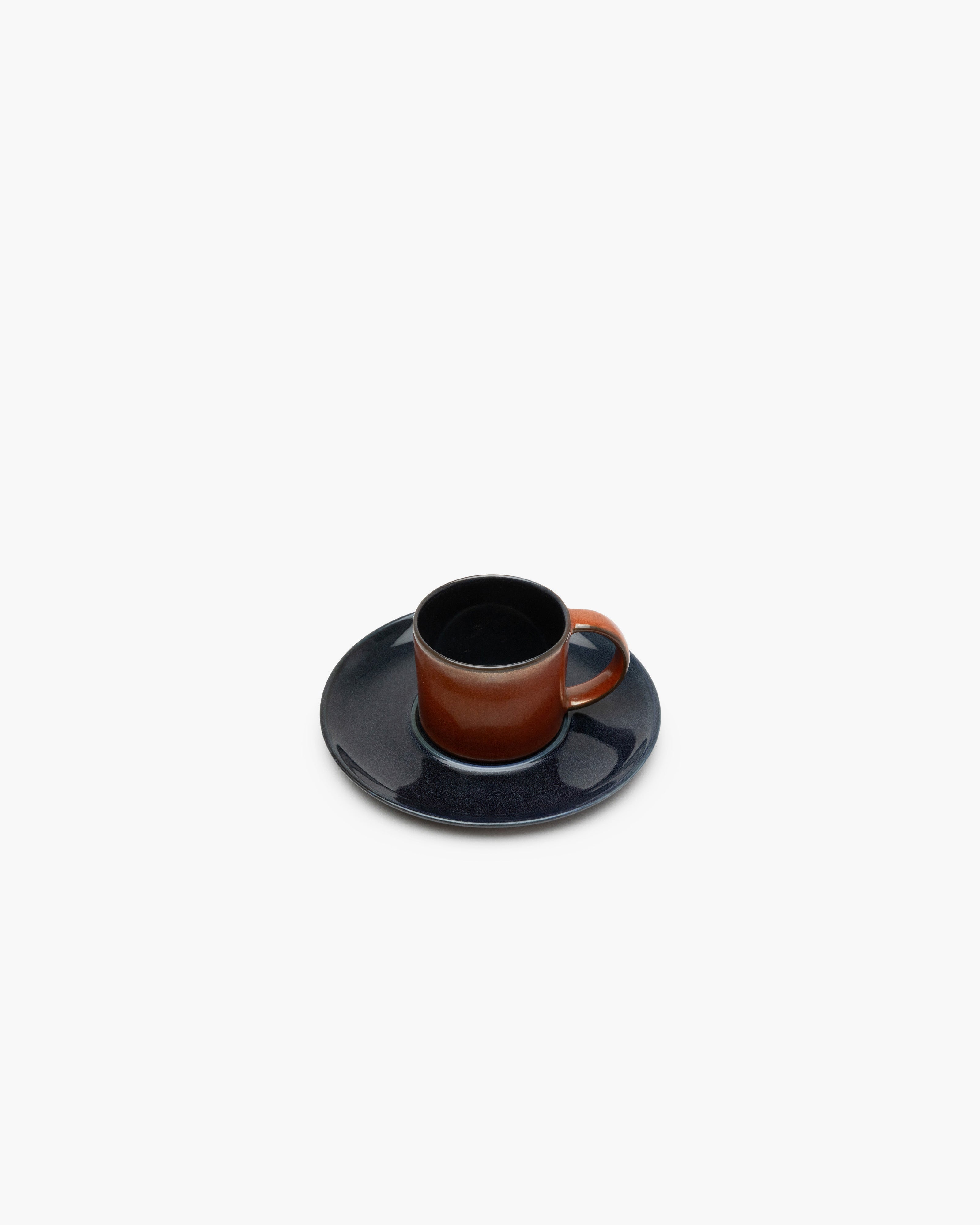 TERRES DE RÊVES Plate for Espresso cup, dark blue