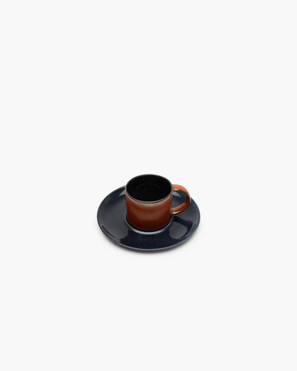 TERRES DE RÊVES Plate for Espresso cup, dark blue