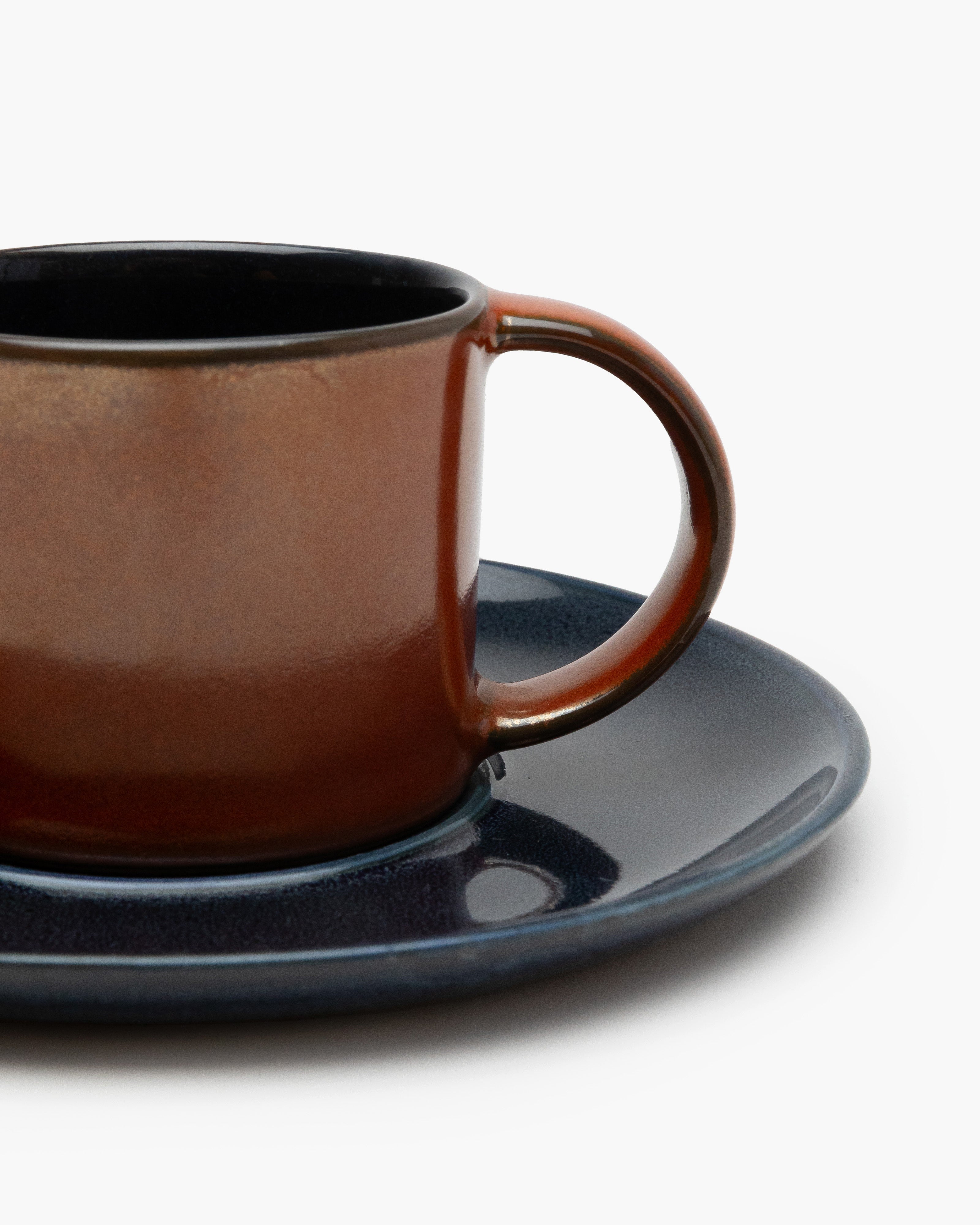 TERRES DE RÊVES Plate for Espresso cup, dark blue