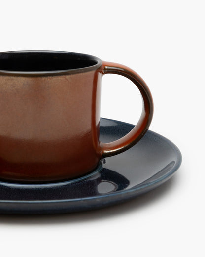 TERRES DE RÊVES Plate for Espresso cup, dark blue