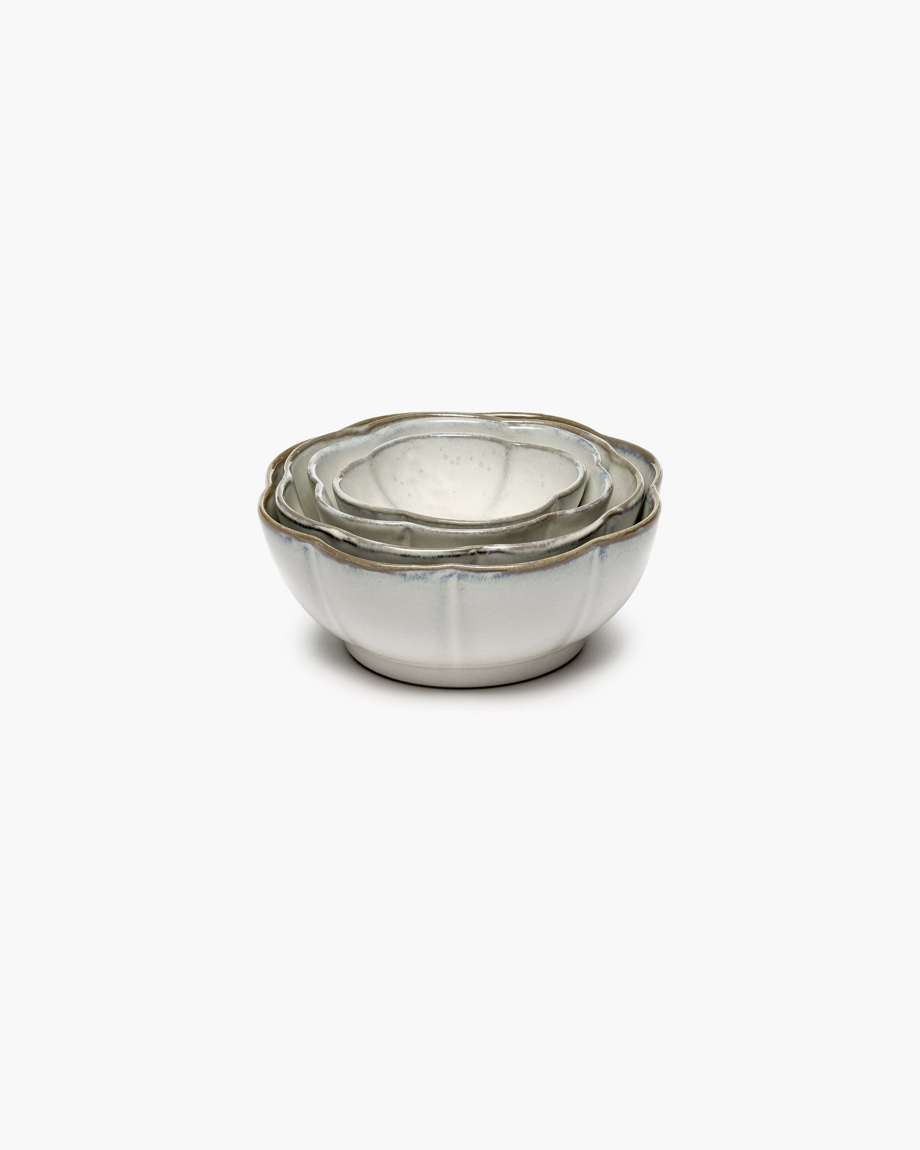 INKU Bowl ribbed S, white