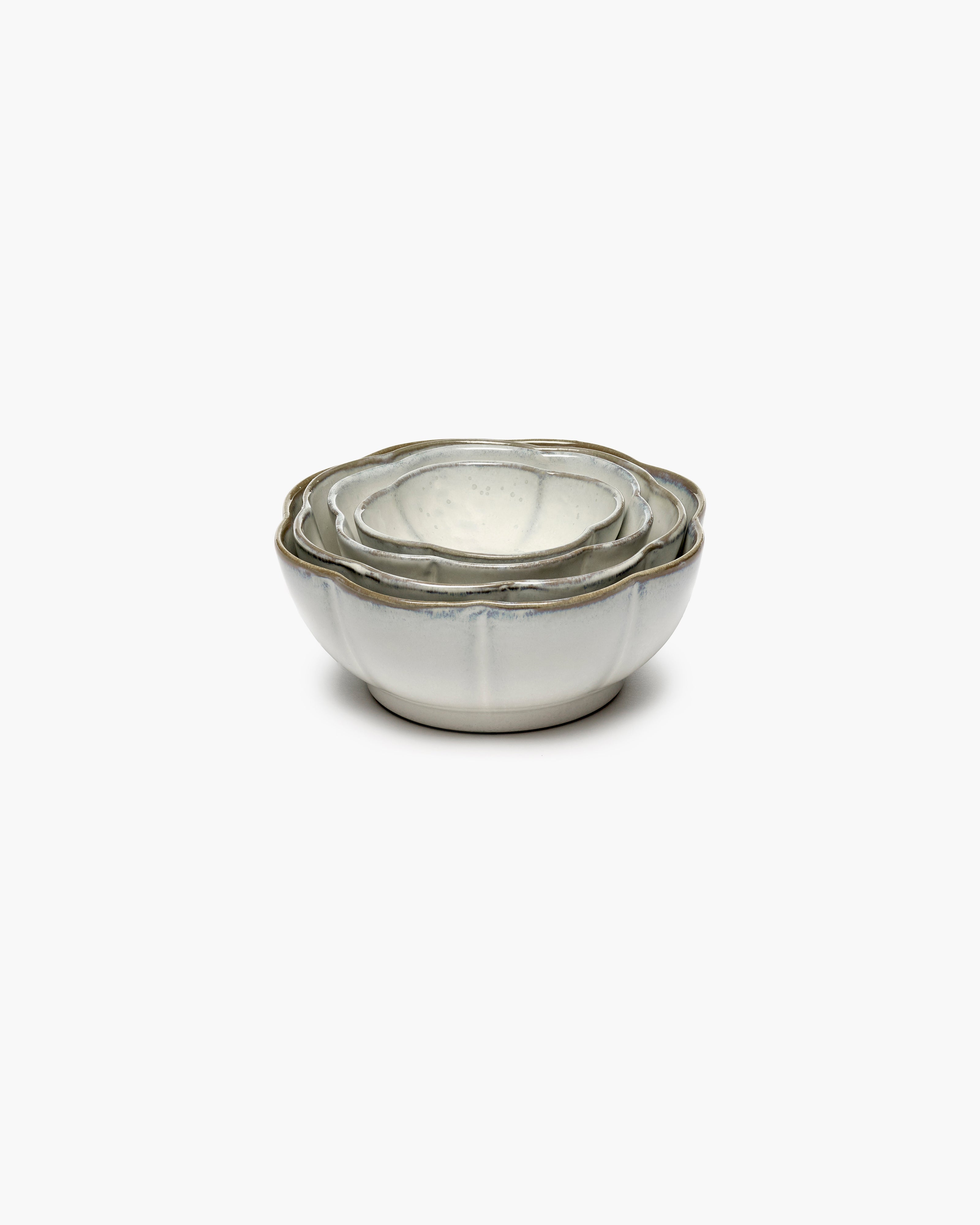 INKU Bowl ribbed M, white