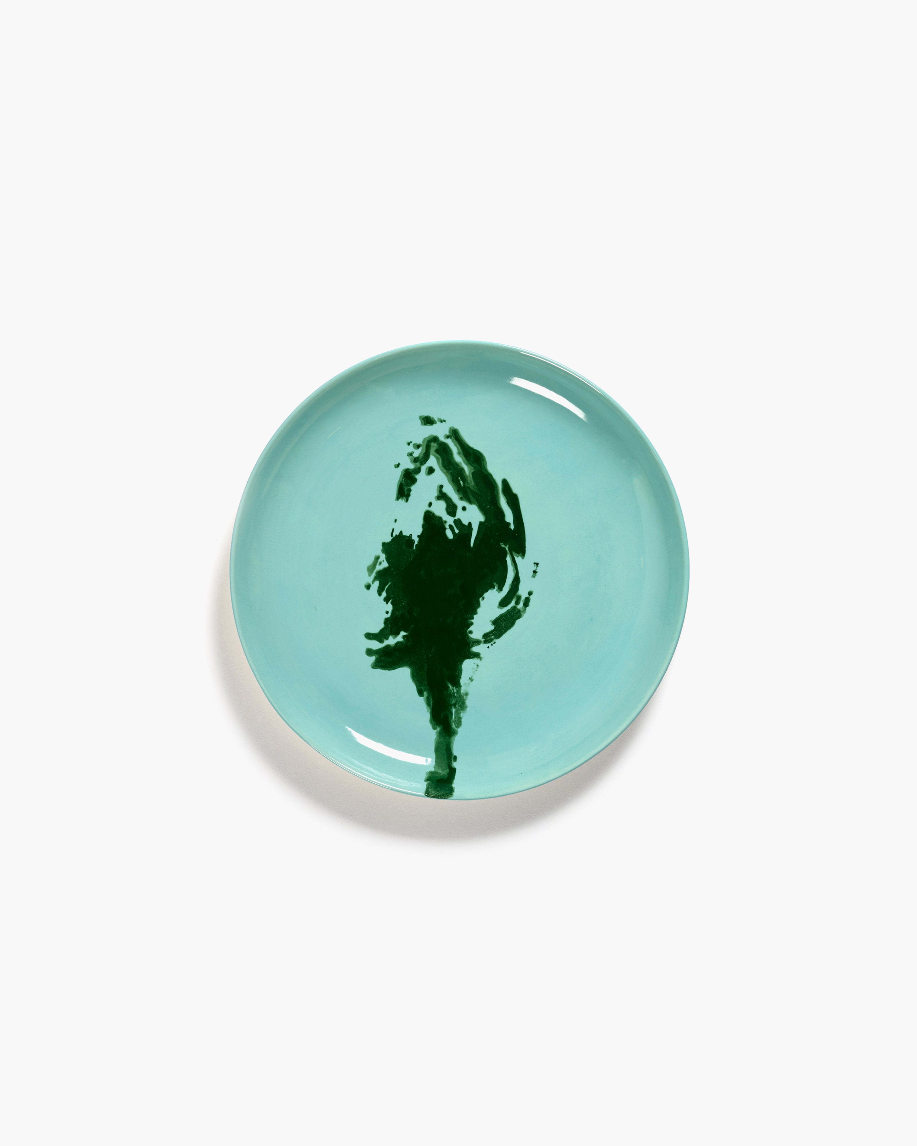 FEAST Starter plate, azure - green artichoke