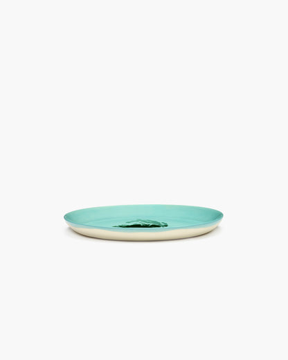 FEAST Starter plate, azure - green artichoke