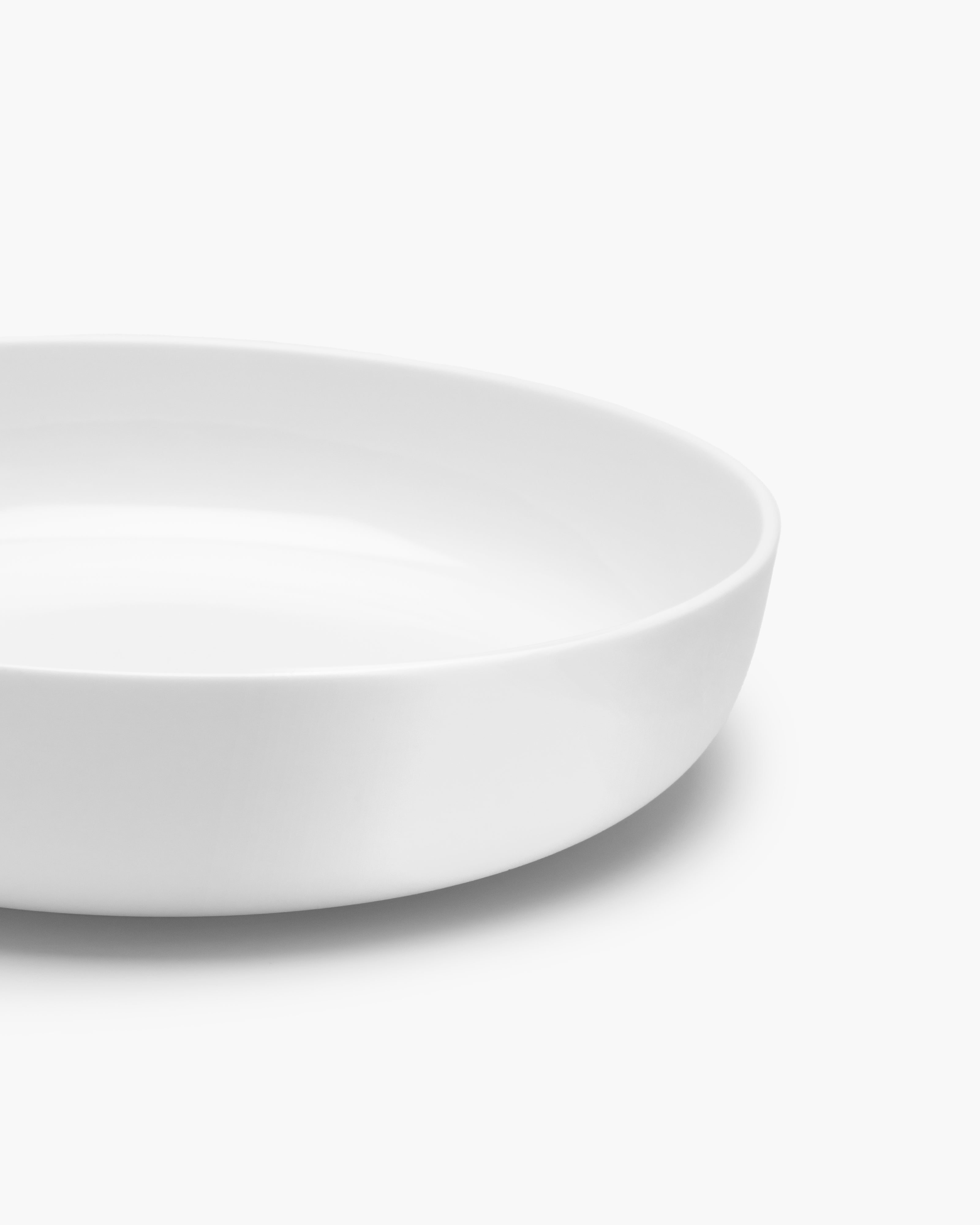 BASE Deep plate M, white glazed