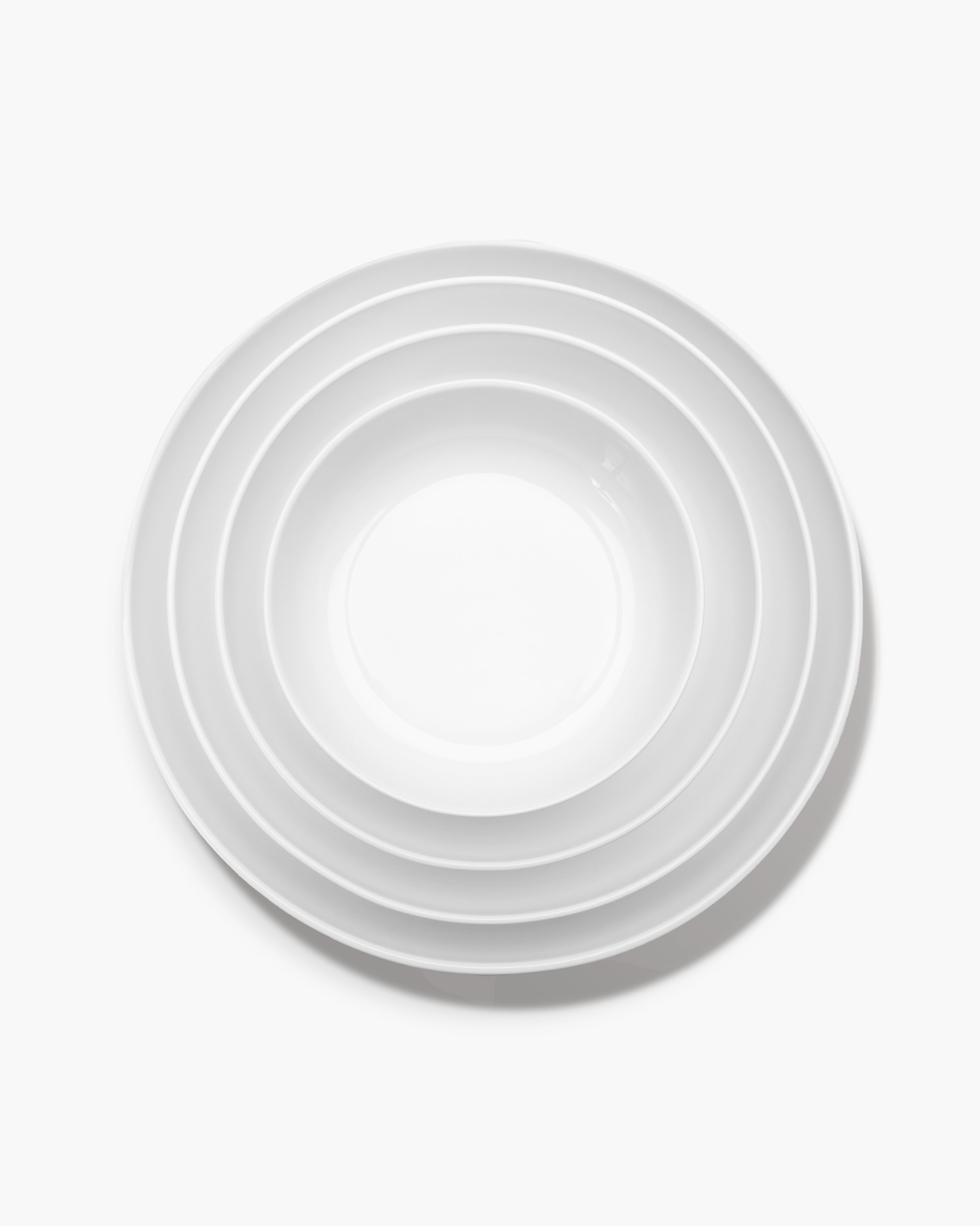 BASE Deep plate M, white glazed