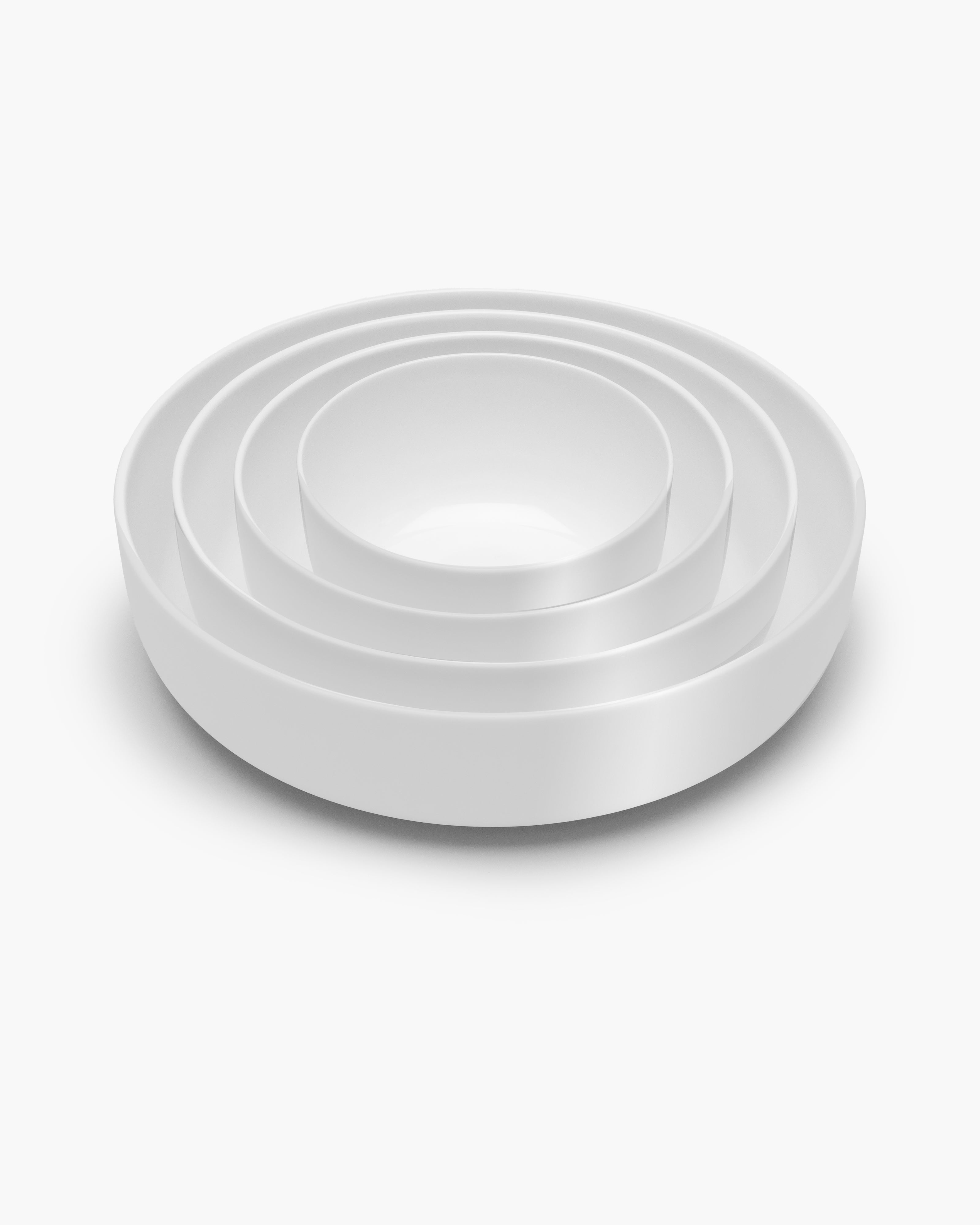Base Low bowl S, white glazed
