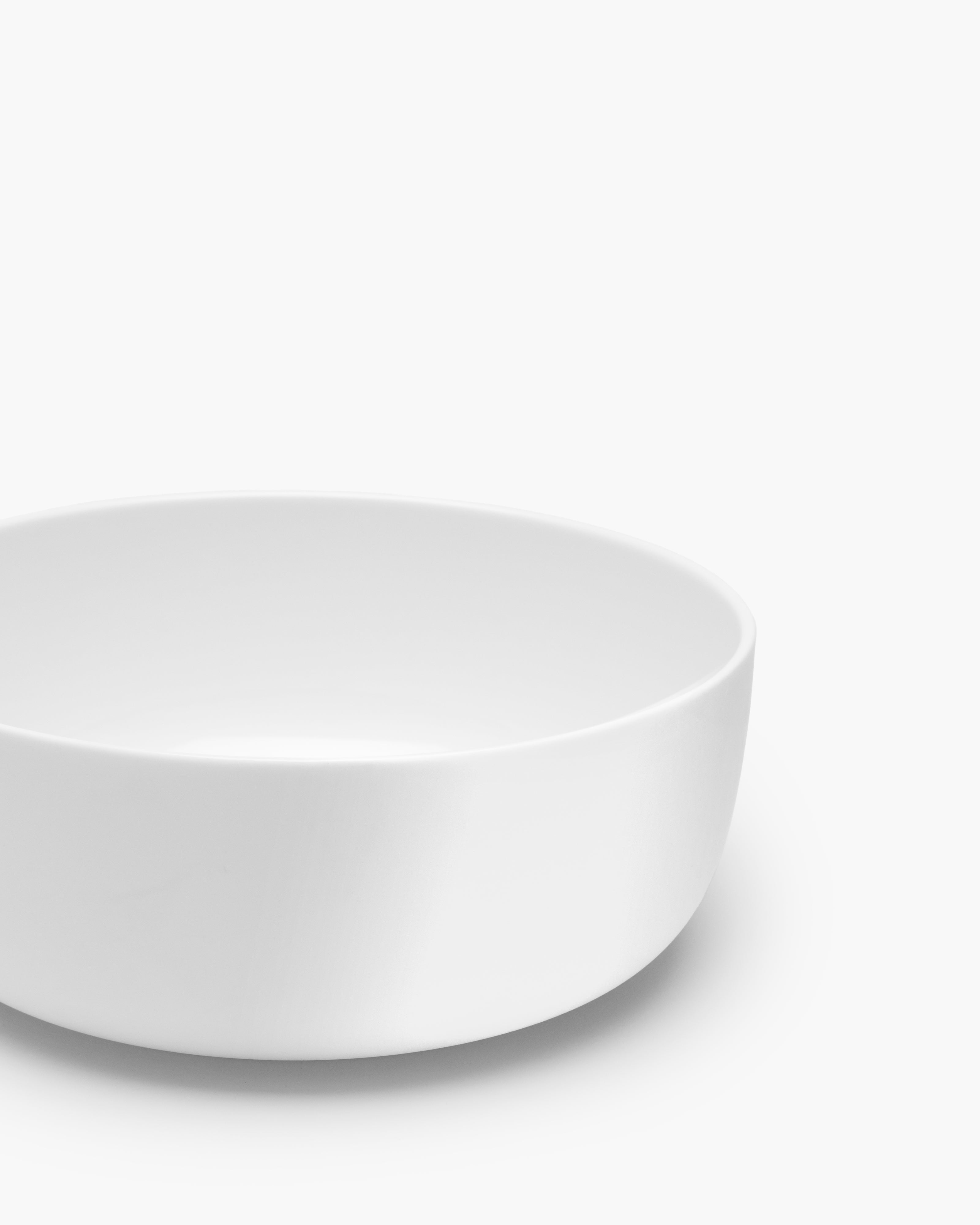 BASE Low bowl M, white glazed