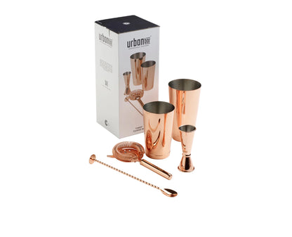 Copper Plated 5 Piece Cocktail Set