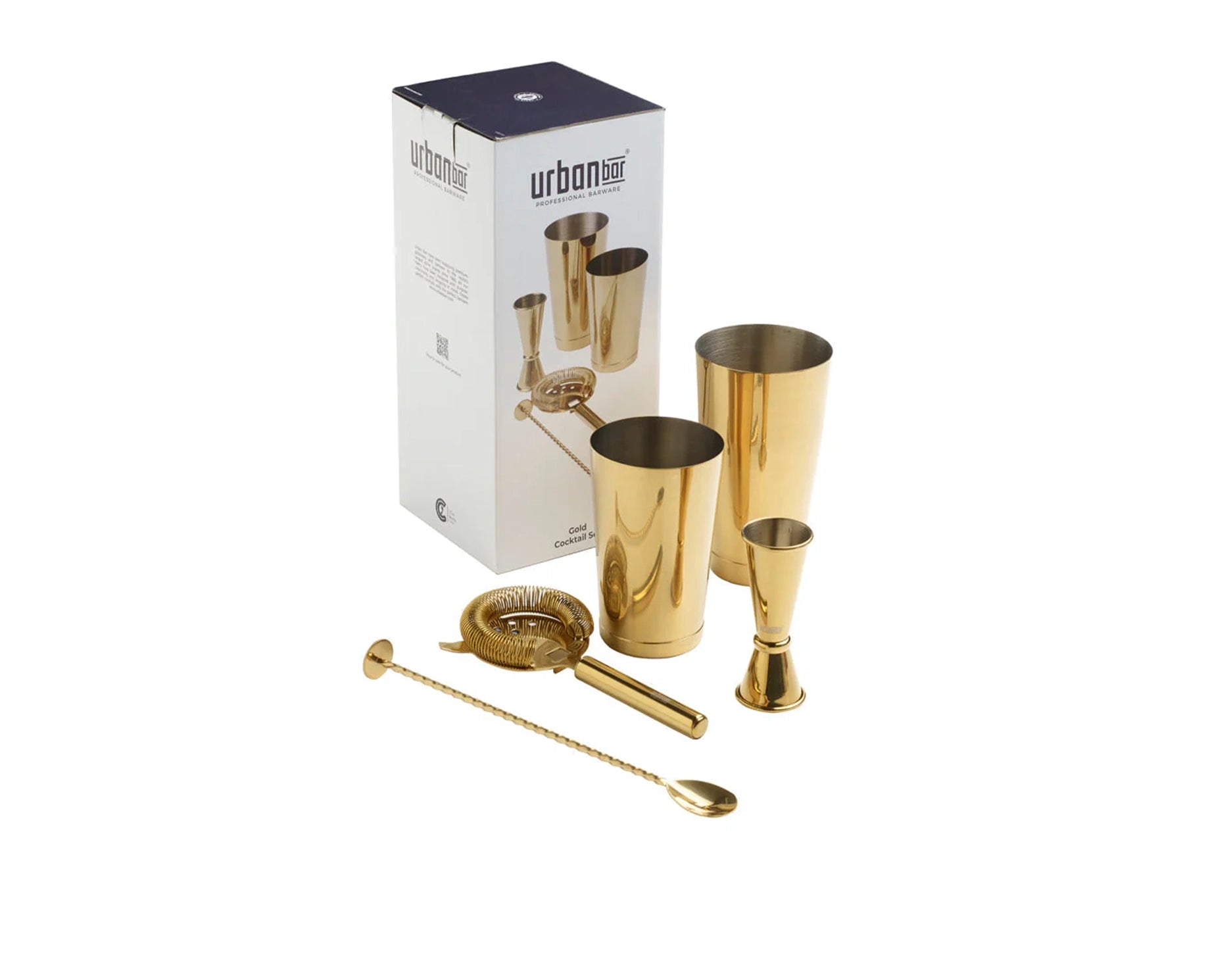 Gold Plated 5 Piece Cocktail Set